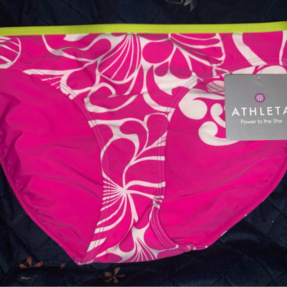 Athleta NWTs Pink Bikini Bottom Size Medium